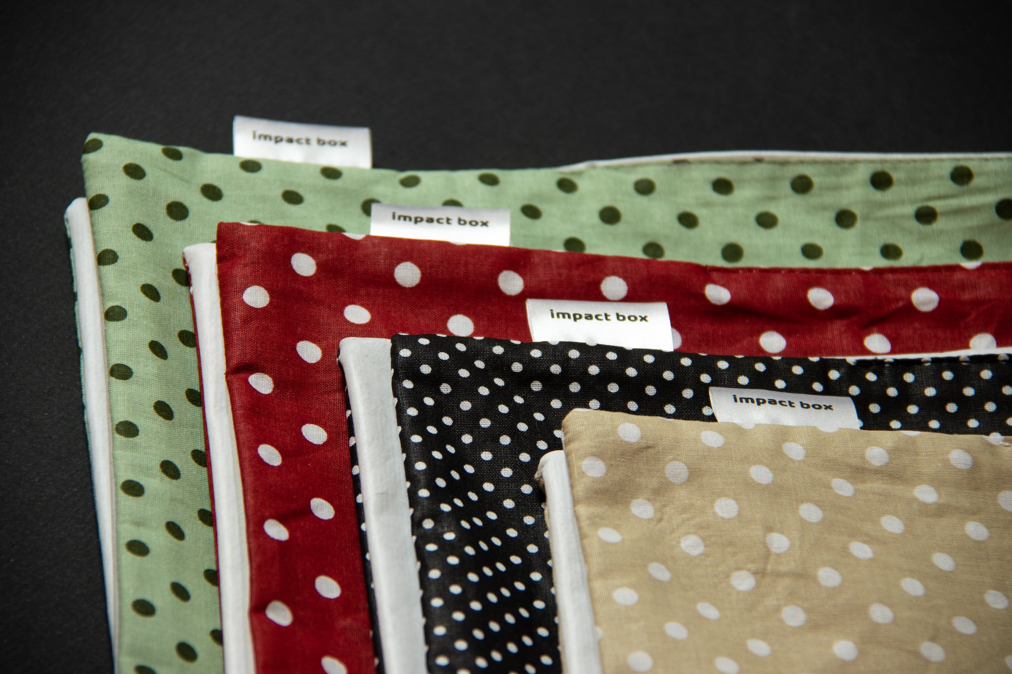 Zero waste textile snack bag from the Red Cross sewing room