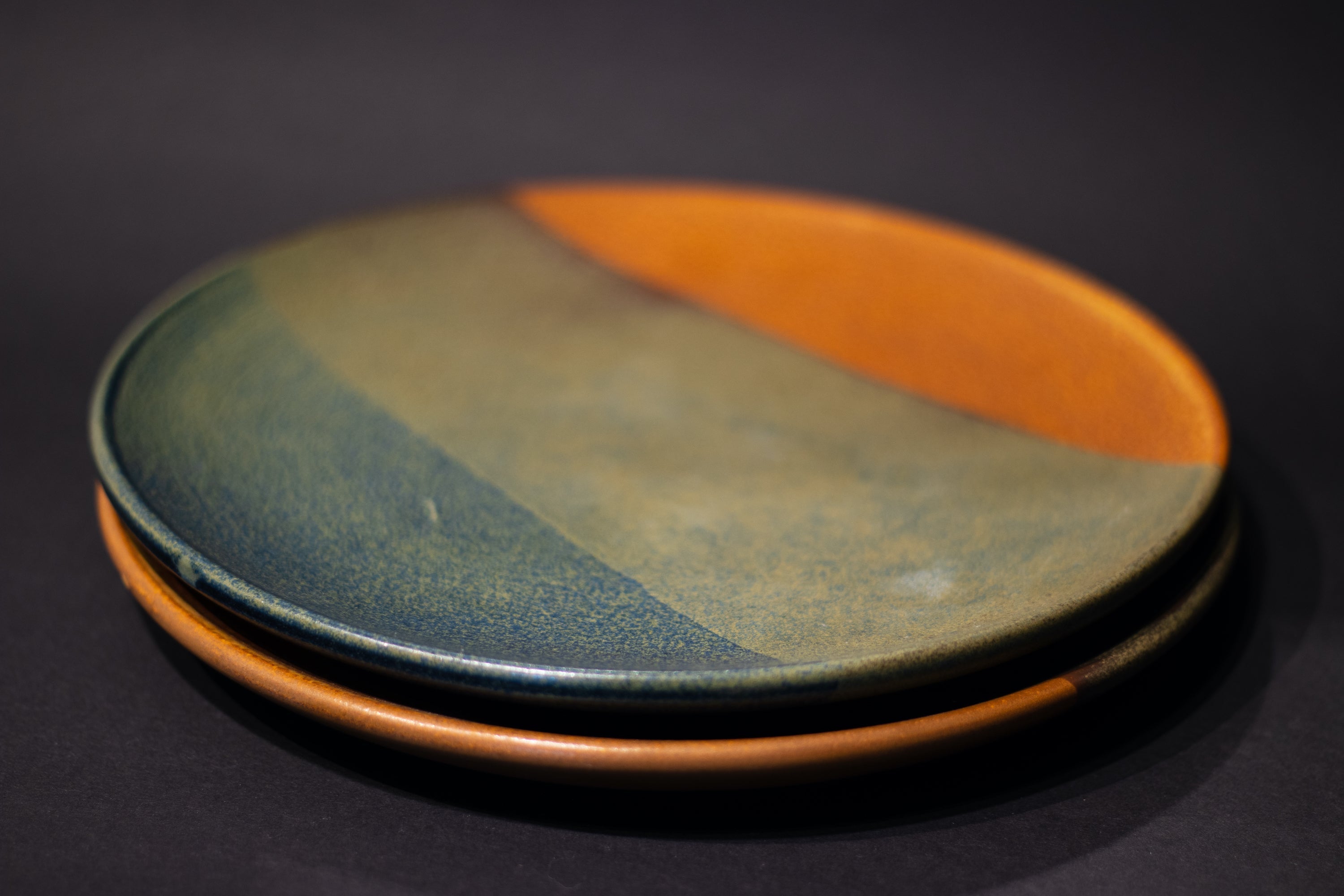 XL Handmade ceramic flat plate