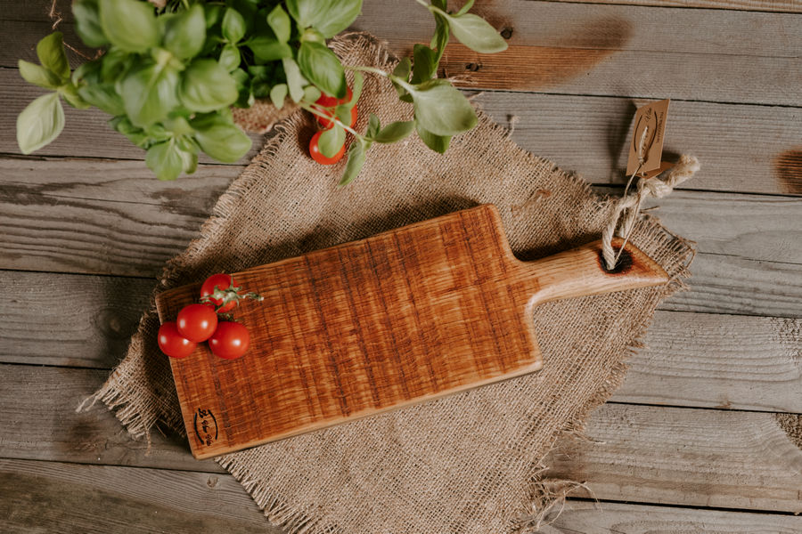 Chopping boards from vintage wine barrels
